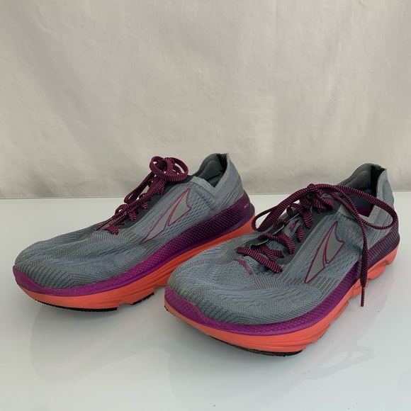Altra Shoes Altra Duo Womens 5 Road Running Toe Box Shoes Pink Grey